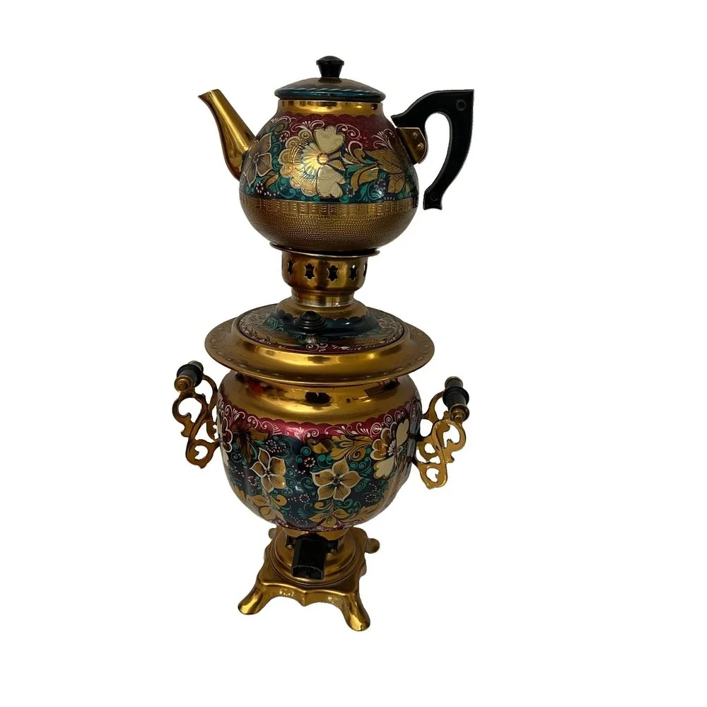 (17)Vtg 1990's Russian Electric Kettle/Tea Pot - Russian Samovar With Cord